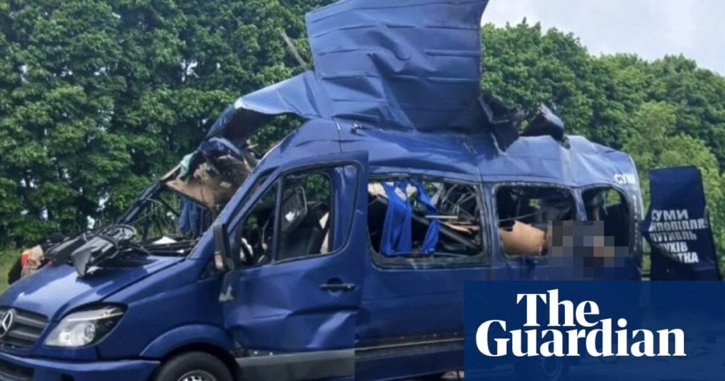 Russian strike on civilian bus in northern Ukraine kills nine | Ukraine