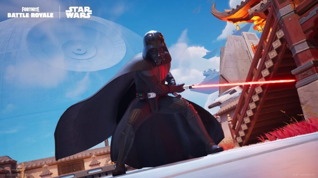 An official promo image for Darth Vader in Fortnite.
