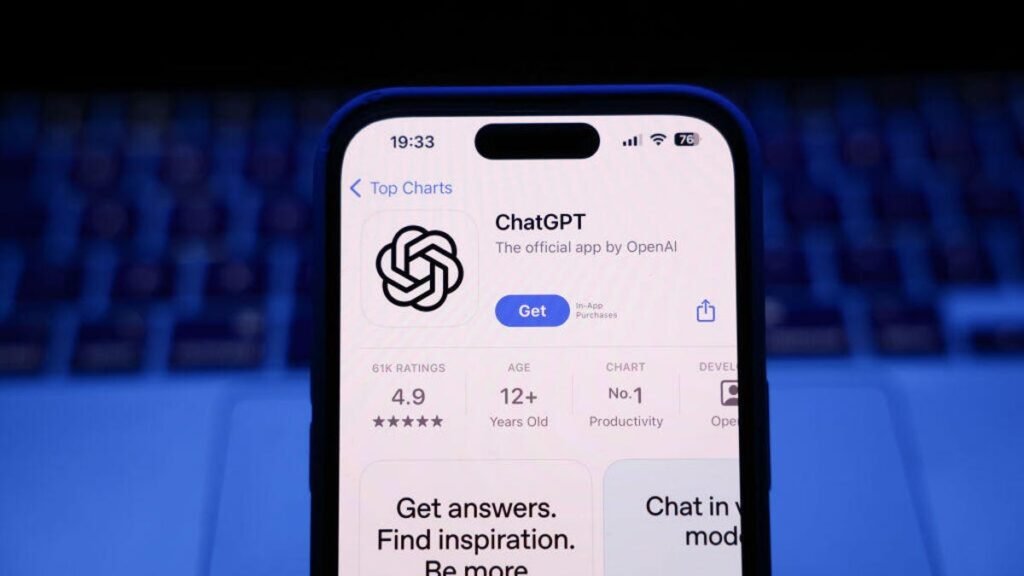 ChatGPT app on a screen in the App Store