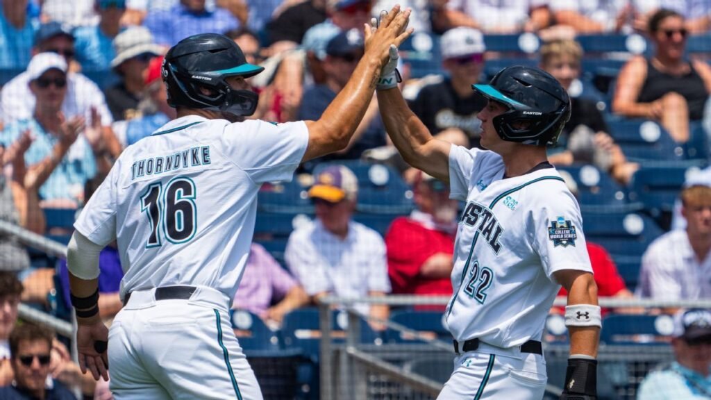 Coastal Carolina wins 24th straight, tops Arizona in MCWS opener