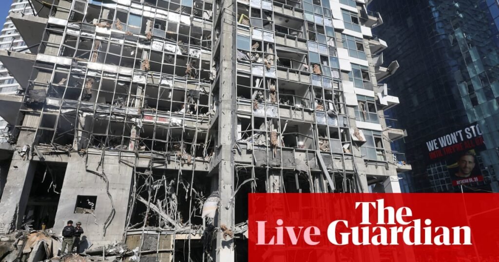 Israel-Iran conflict live: hospital in southern Israel suffers ‘extensive damage’ in Iran missile strike | Iran