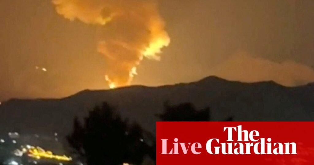 Israel-Iran conflict live: major explosion reported in Tehran as Trump calls for ‘unconditional surrender’ | Israel