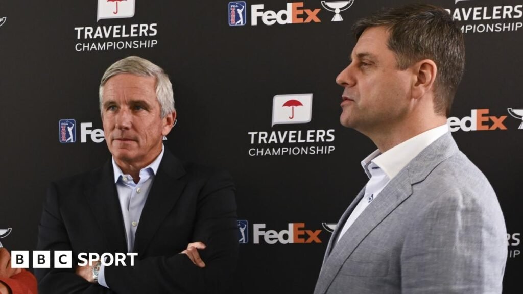 Jay Monahan: PGA Tour commissioner to step down, Brian Rolapp hired as CEO Liverpool captain Virgil van Dijk lifts the Premier League trophy