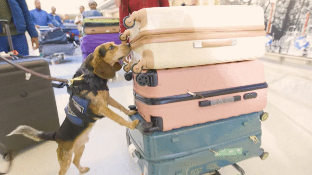 Man kicked a Customs beagle during airport baggage search : NPR