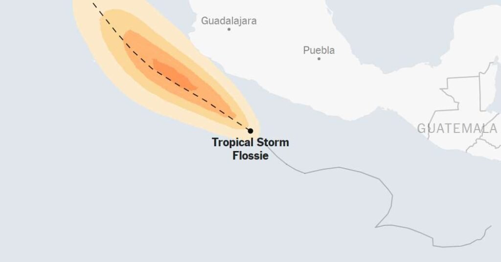 Map: Tracking Tropical Storm Flossie