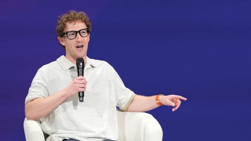 Meta Founder and CEO Mark Zuckerberg at LlamaCon 2025.