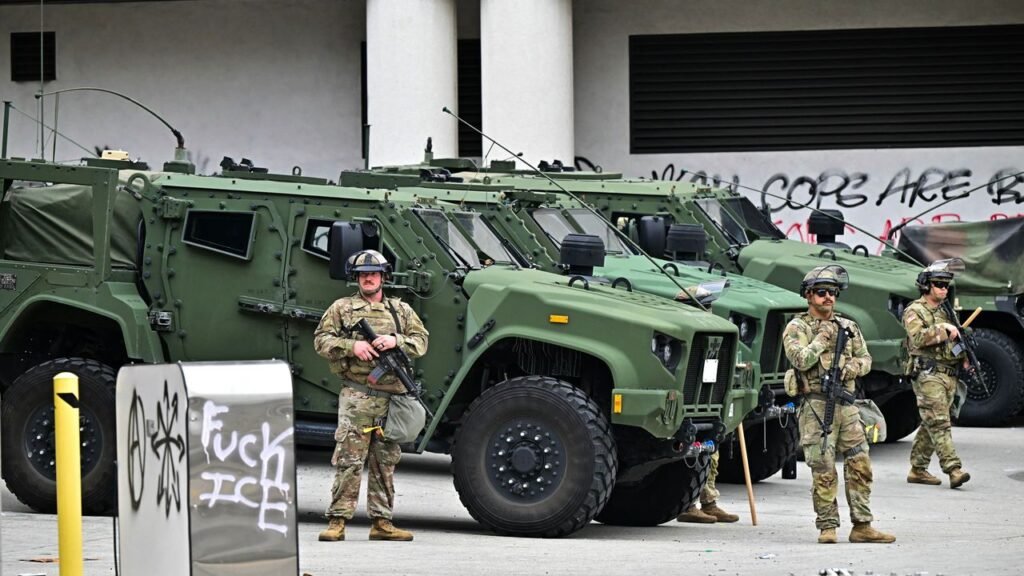 National Guard Troops Arrive In Los Angeles After Trump Signs Orders