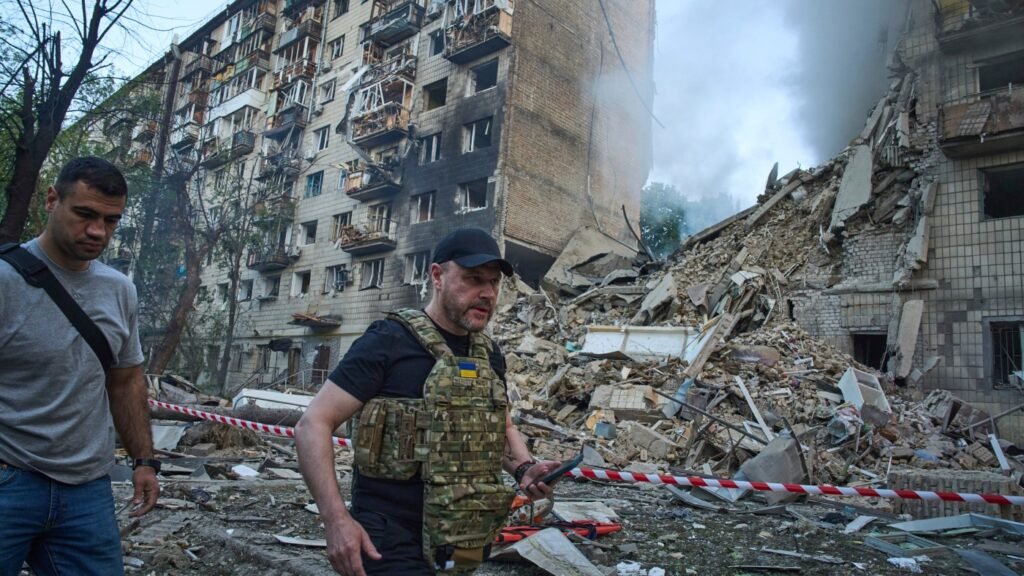 Russia pummels Kyiv with drones and missiles : NPR