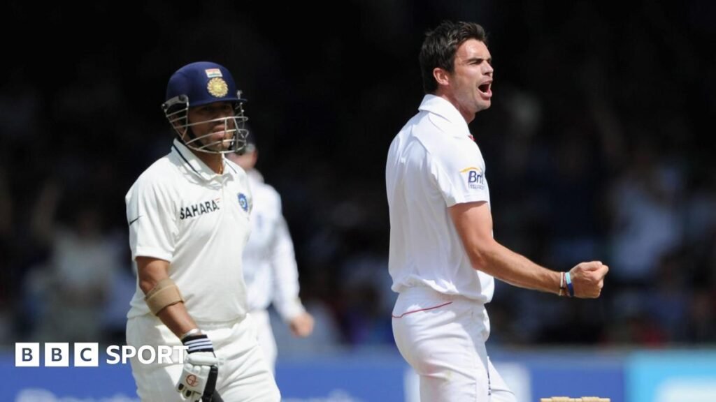 Sachin Tendulkar is dismissed by James Anderson in 2011