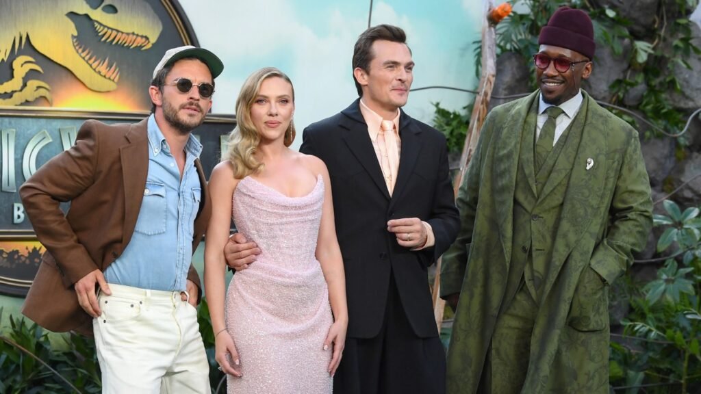 Scarlett Johansson, Jurassic World Rebirth Cast Stun at U.K. Premiere