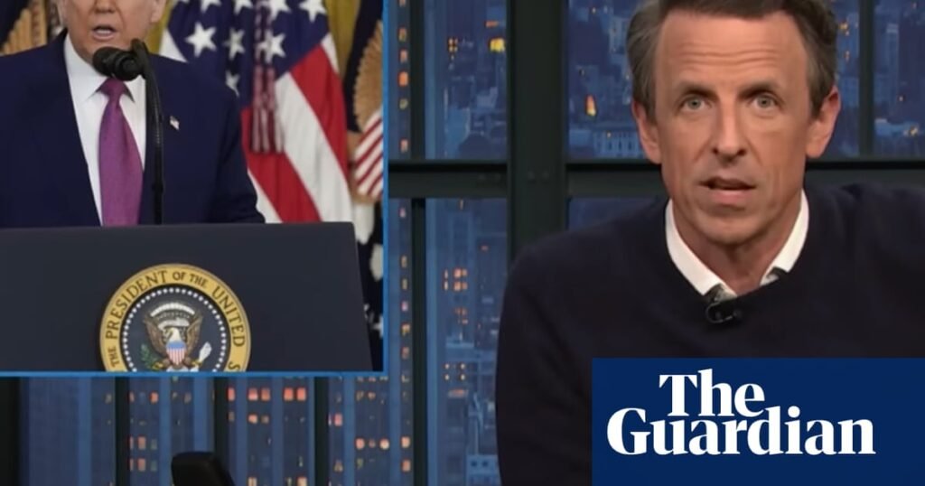 Seth Meyers on Trump’s falling approval rating: ‘Worth remembering that people don’t like this’ | Late-night TV roundup