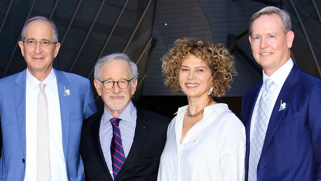 Brian L. Roberts, Steven Spielberg, Donna Langley and Mike Cavanagh