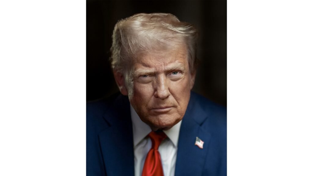 The White House unveils the new official portrait of President Trump : NPR