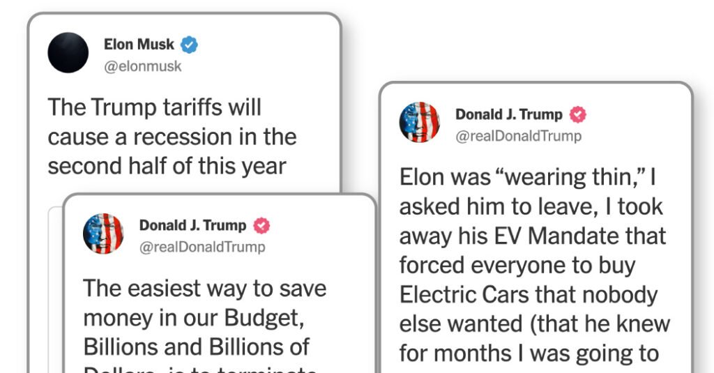Timeline of Elon Musk and Trump's Fight, With Key Posts and Statements