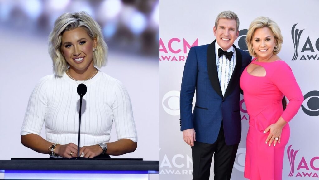 Savannah Chrisley and Todd and Julie Chrisley smiling