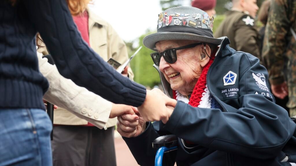 Jake Larson, a WWII veteran who became TikTok star 'Papa Jake', has died at 102 : NPR