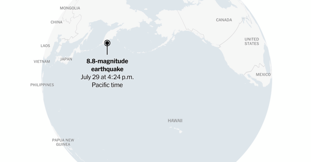 Maps: Tracking a Tsunami in the Pacific Ocean