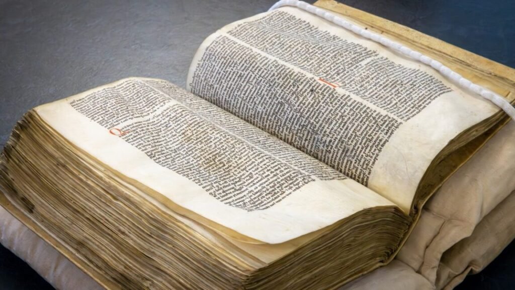 Peterhouse MS 255 open at the sermon's mention of Wade