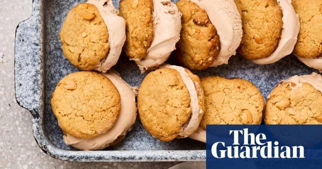 Meera Sodha’s recipe for no-churn malted ice-cream and peanut cookie sandwiches | Ice-cream and sorbet