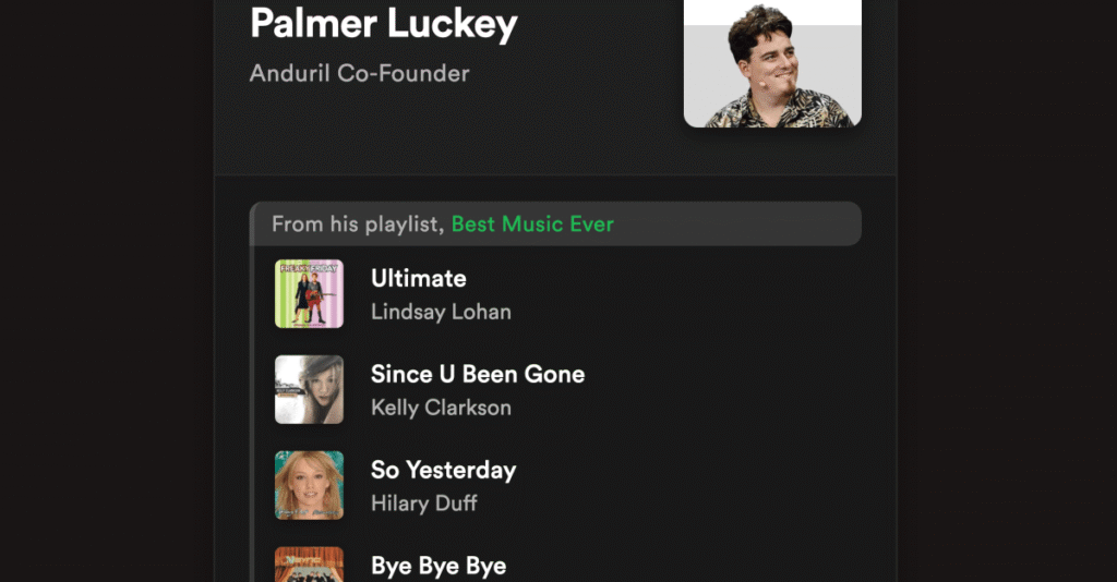 Spotify’s bad privacy settings just leaked Palmer Luckey’s bops