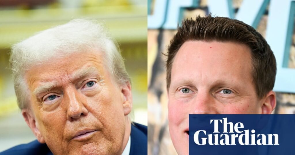 Trump claims new CBS owner will gift him $20m worth of airtime after $16m settlement | Donald Trump Trump claims new CBS owner will gift him $20m worth of airtime after $16m settlement | Donald Trump