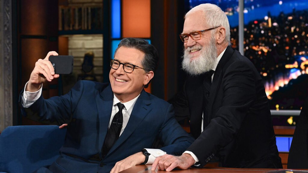 What Will Stephen Colbert Do After ‘Late Show’ Ends? The Late Show with Stephen Colbert and guest David Letterman during Monday’s November 20, 2023 show.