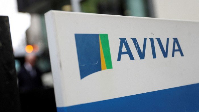 Why Europe’s ancient insurers are rising once more Aviva logo outside its head office in London, England