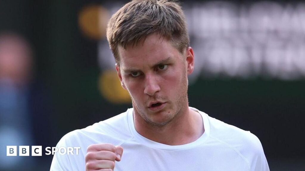 Britain's Henry Patten celebrates winning a point