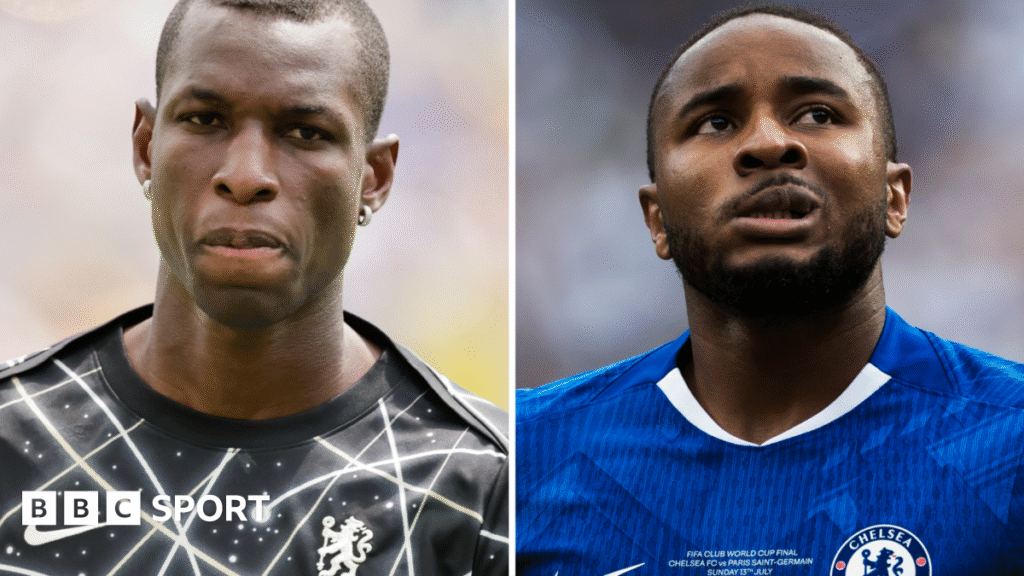 A split image of Nicolas Jackson and Christopher Nkunku