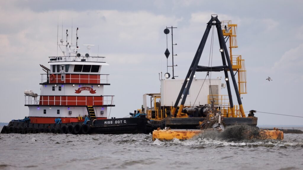Dredging Mobile Bay in Alabama has found unlikely allies : NPR