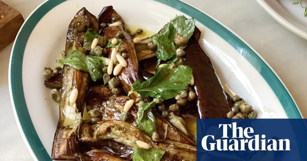 Rachel Roddy’s recipe for sweet-and-sour aubergines with capers, pine nuts and mint | Vegetables