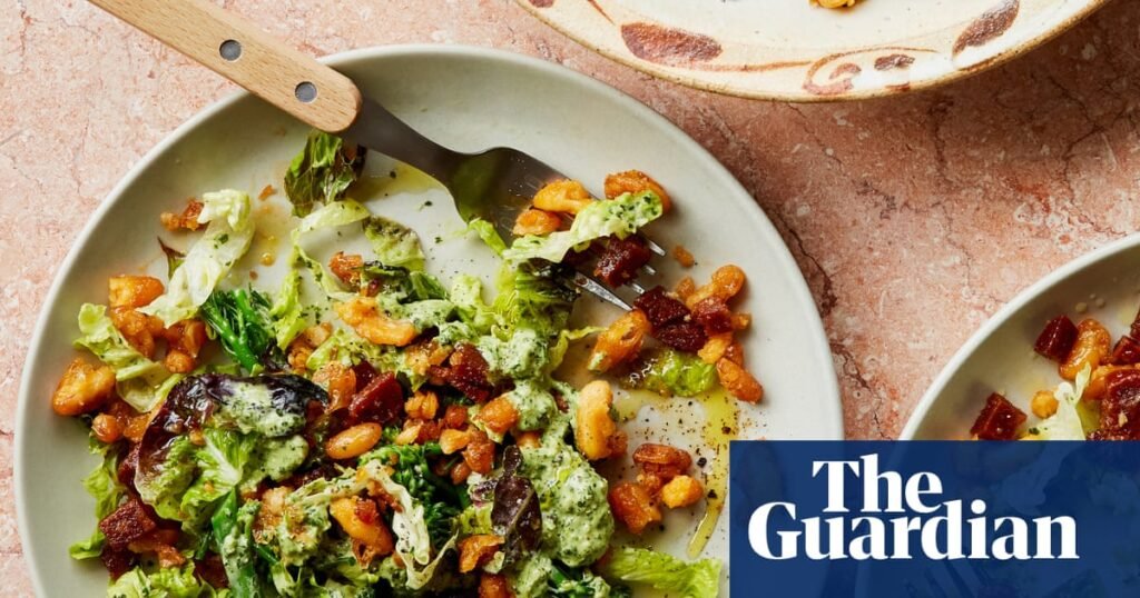 Rukmini Iyer’s quick and easy recipe for crispy butter bean, chorizo and cos salad | Salad