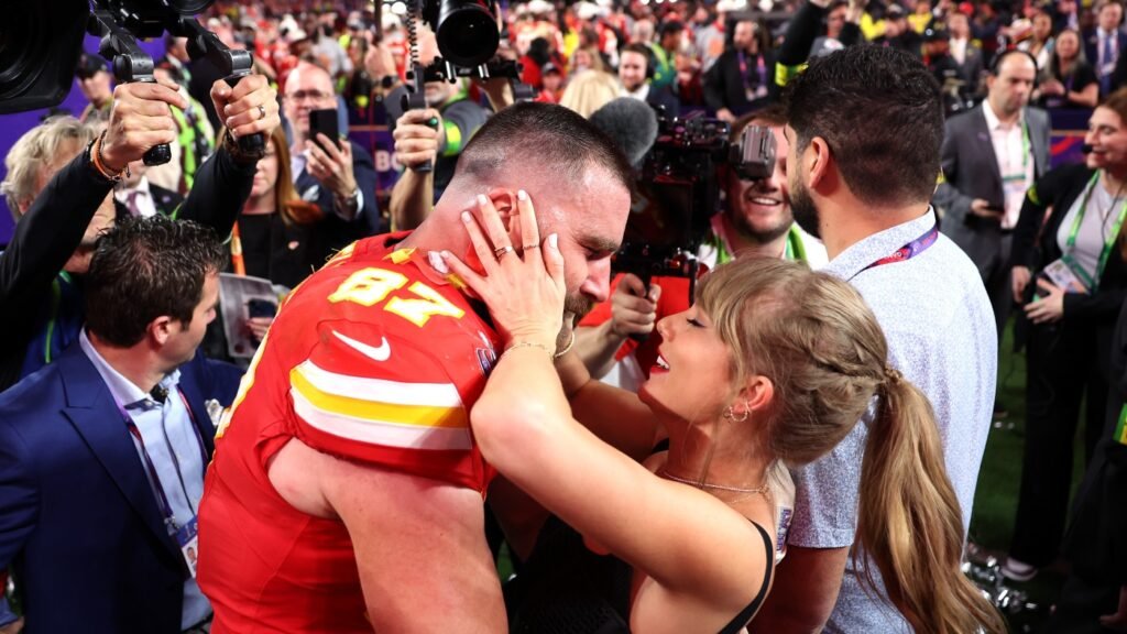 Taylor Swift, Travis Kelce engagement cheered by brands : NPR