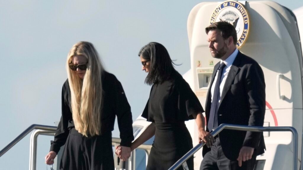 Erika Kirk, Charlie Kirk's widow, says his mission will continue : NPR