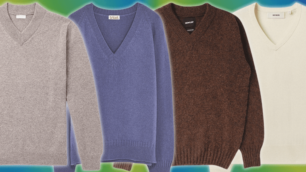 The Best Men's V-Neck Sweaters Are Righteous Deep Cuts